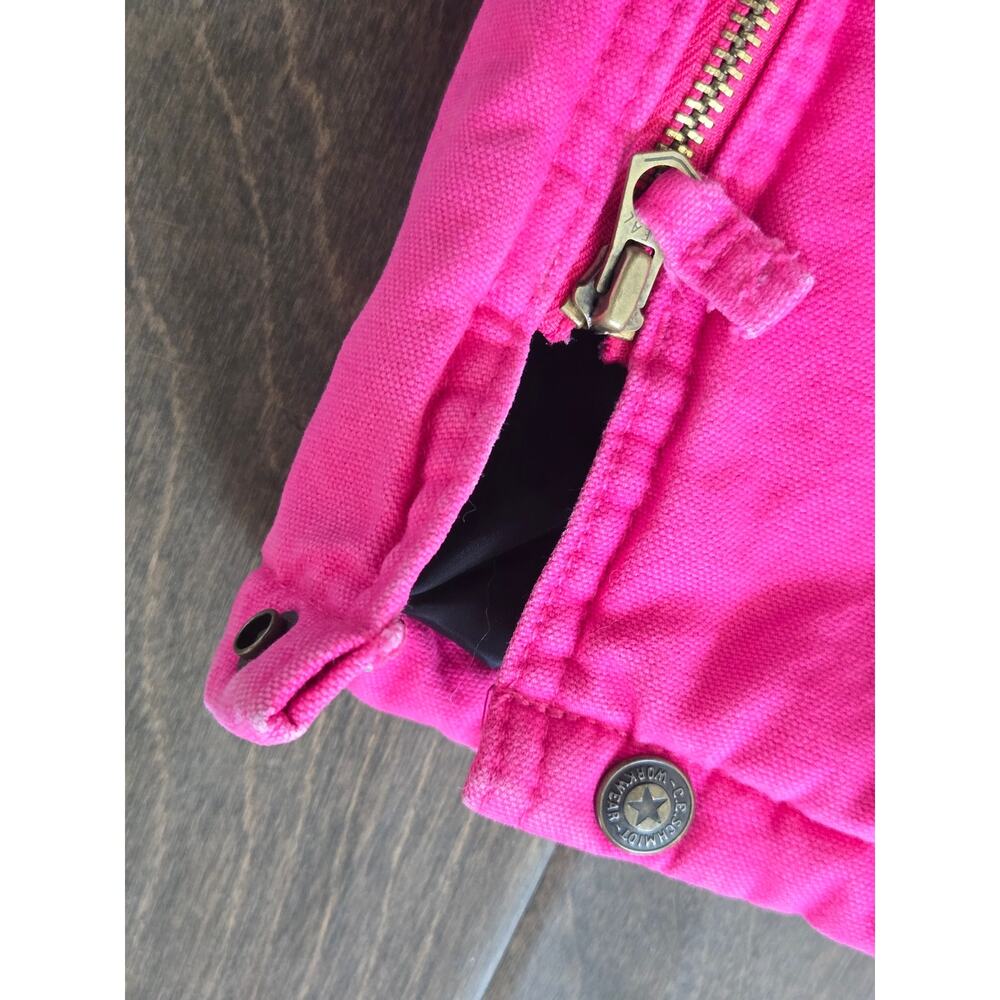 Schmidt Kids Hot Pink Insulated Bib Snow Overalls Youth Medium 10-12 Vintage - Picture 11 of 11